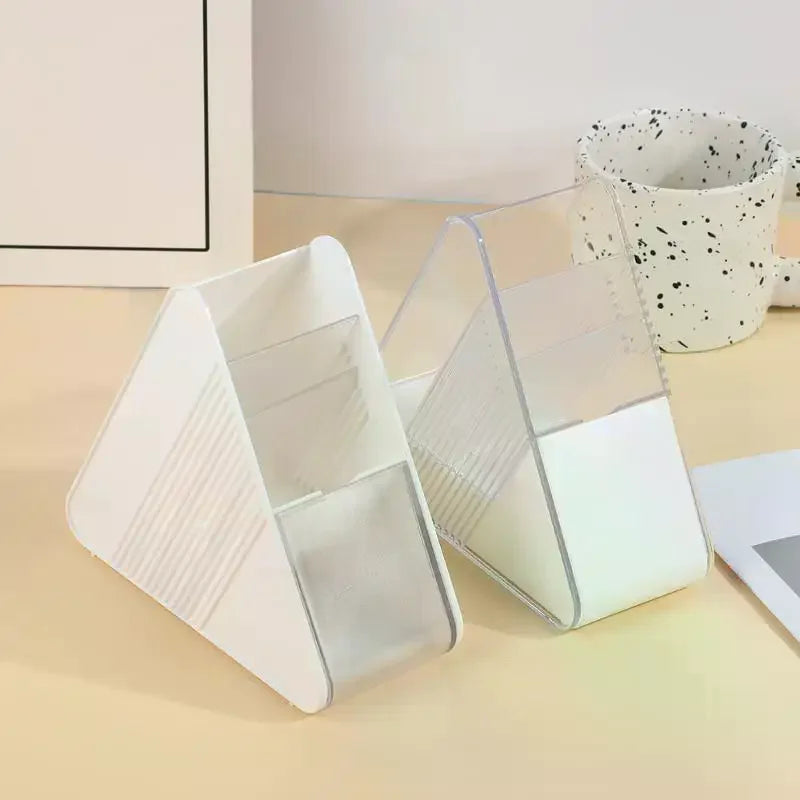 Clear Desk Organizer - Multi-Compartment Slots for Pens & Writing Instruments in Home & Office, Everstock