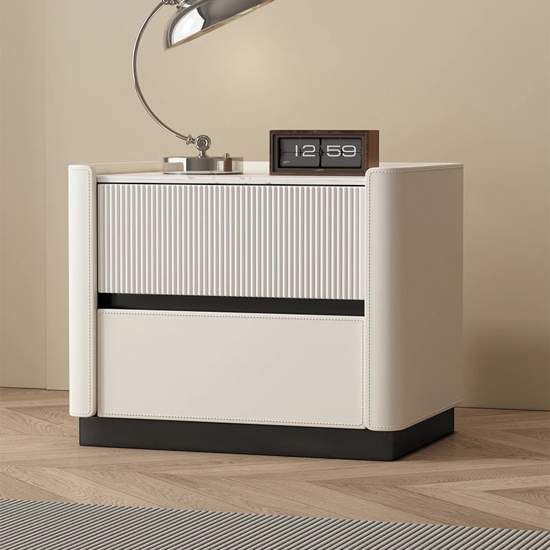 Bedside Nightstand with Storage - Minimalist Modern Bedroom Side Table, 45 x 40 x 50 cm, No Assembly Required, Everstock