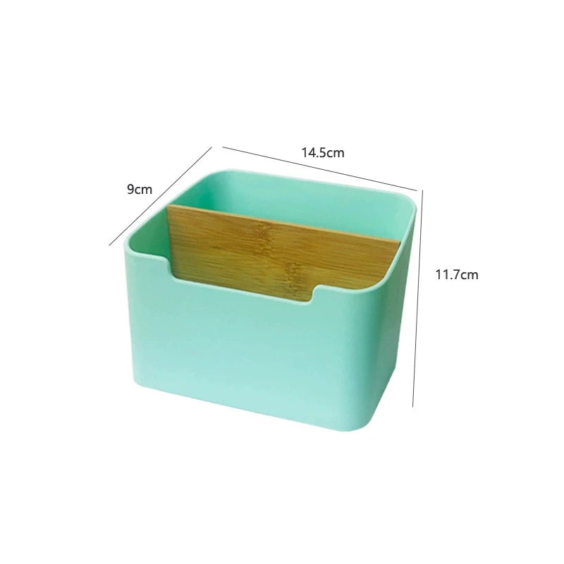 Bamboo Desktop Storage Box - Remote Control & Stationery Organizer for Home & Office, Everstock
