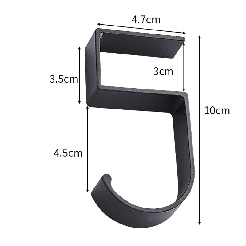 Under-Desk Hook Organizer - Anti-Slip Iron Bag Hanger in Black or White for Desk Edges and Office Use, Everstock