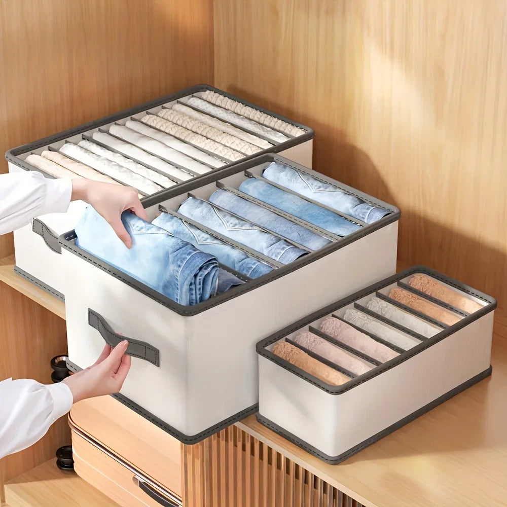 Foldable Drawer Organizer - Partitioned Storage Box for Clothes, Underwear and Wardrobe Drawers, Everstock