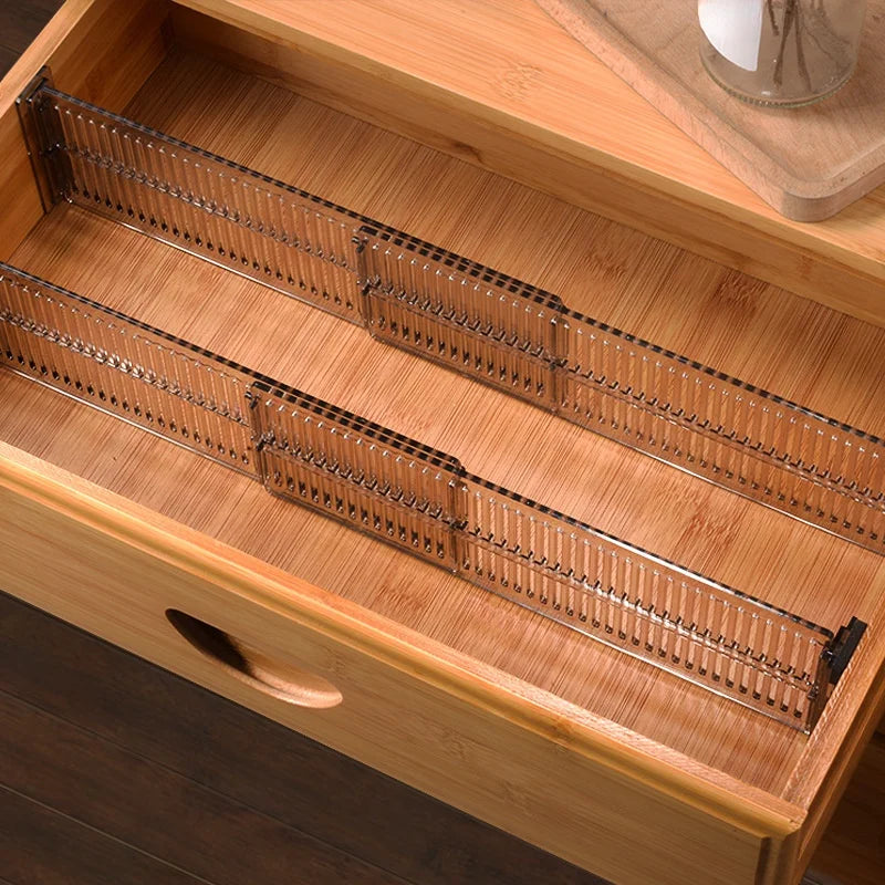 Adjustable Drawer Partition - Punch-Free Plastic Drawer Divider for Closet, Bedroom & Cabinet Storage, Everstock