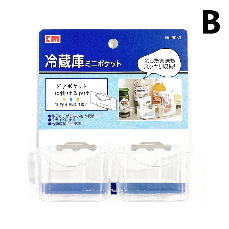 Fridge Door Storage Rack - Clip-On Clear Organizer Shelf for Sauce Packets & Small Items, No Tools, Everstock