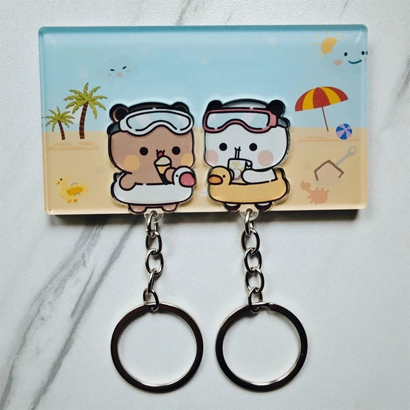 Cartoon Wall Key Hook Rack - Plastic Key Organizer for Entryway Walls, Doors and Fridge Panels, Everstock