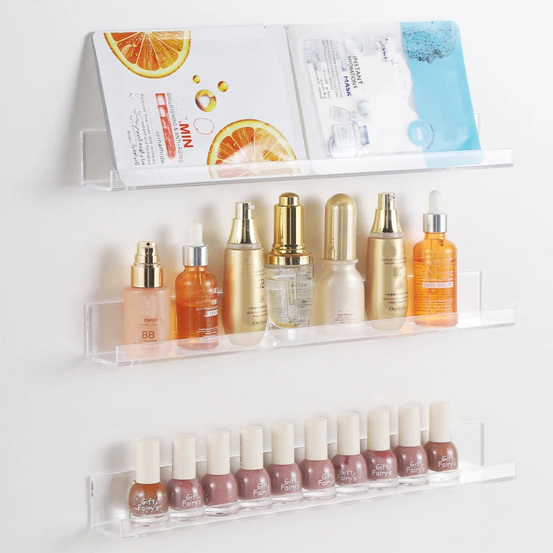 Acrylic Record Display Shelf - Clear Wall-Mounted Album Ledge for Vinyl, Magazines and Books, Everstock