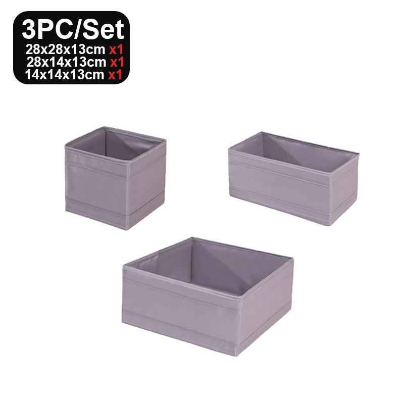 Foldable Compartment Storage Box - Wardrobe Organizer for Underwear, Jeans & Socks, Everstock