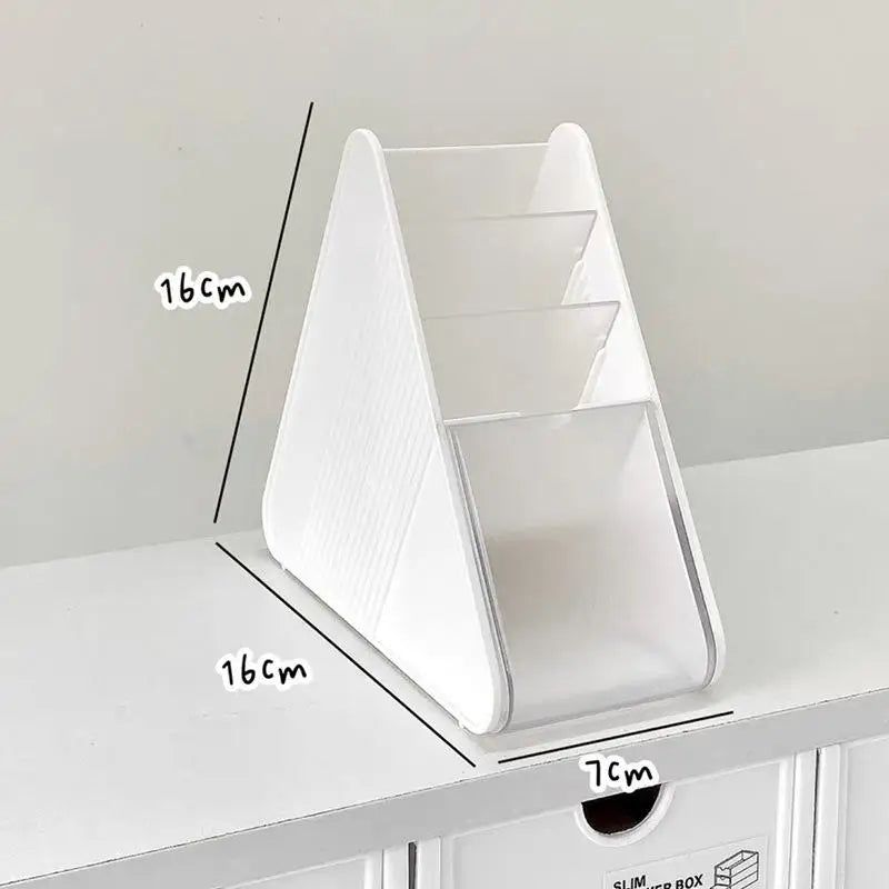 Clear Desk Organizer - Multi-Compartment Slots for Pens & Writing Instruments in Home & Office, Everstock