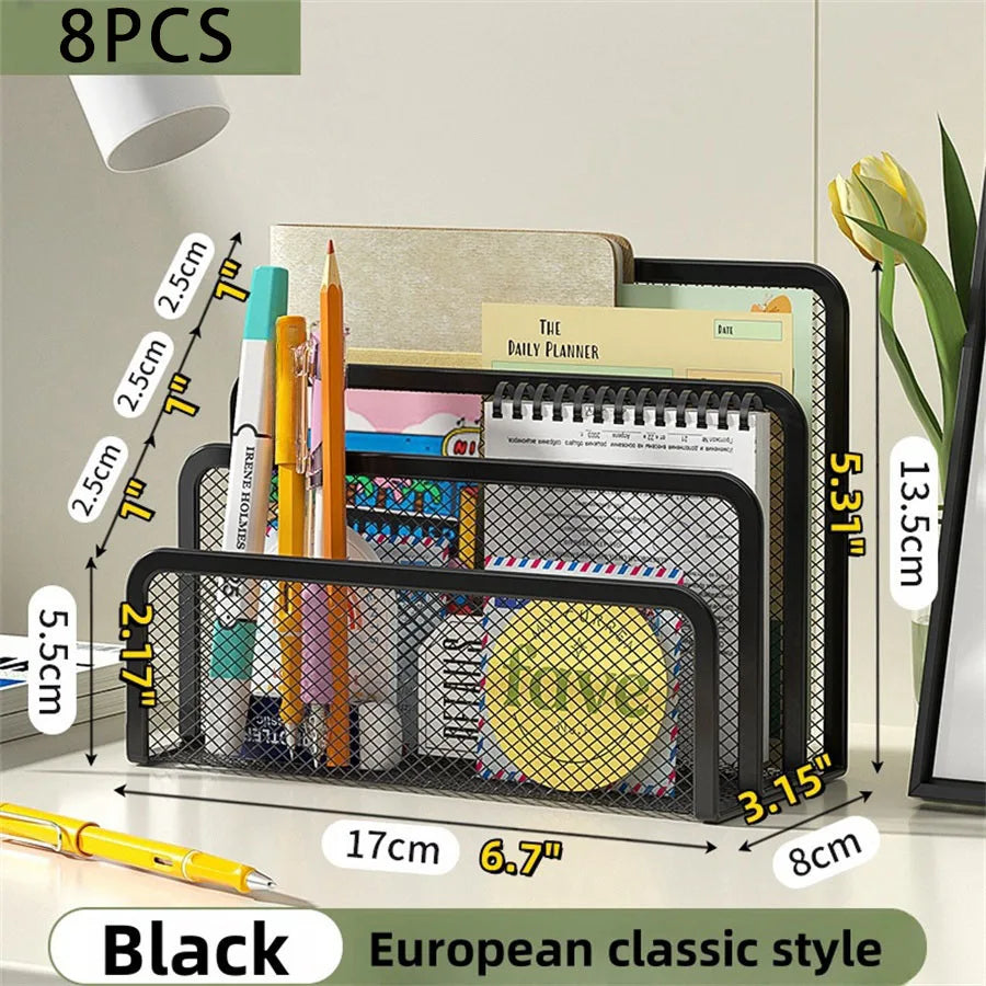 Desk Mail Organizer - Metal Mesh Letter Rack and File Holder for Documents, Folders and Paper, Home Office, Everstock