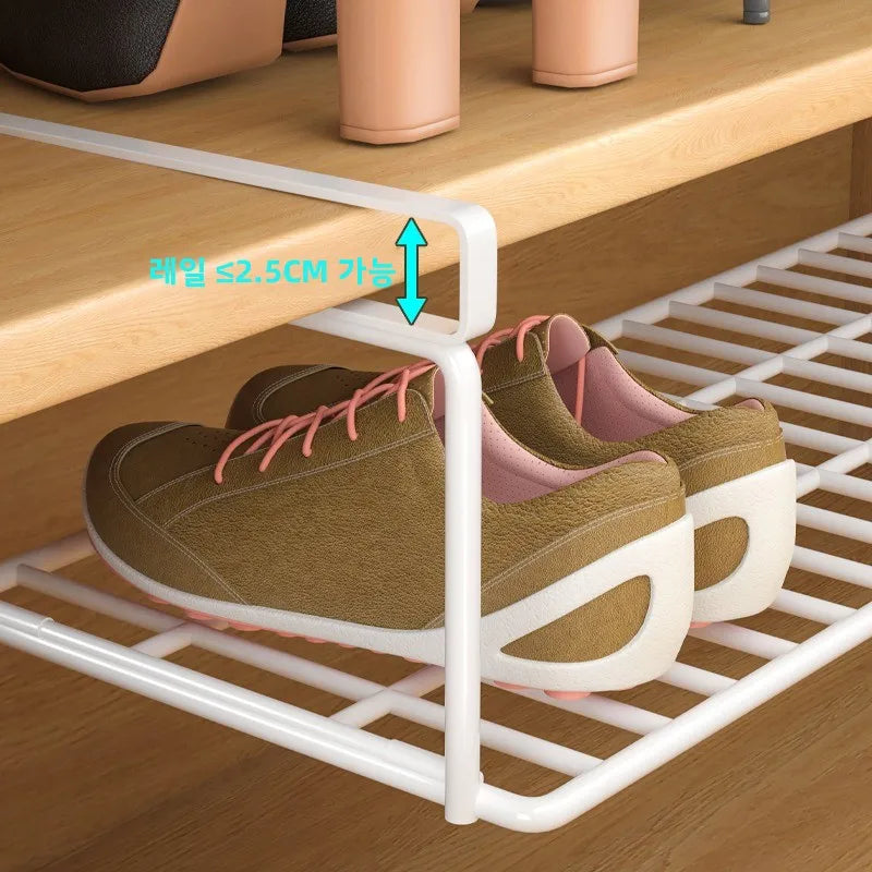 Shoe Cabinet Shelf Divider - Multi-Layer Hanging Shoe Rack Partition for Cabinet Shelves, Living Room, Everstock