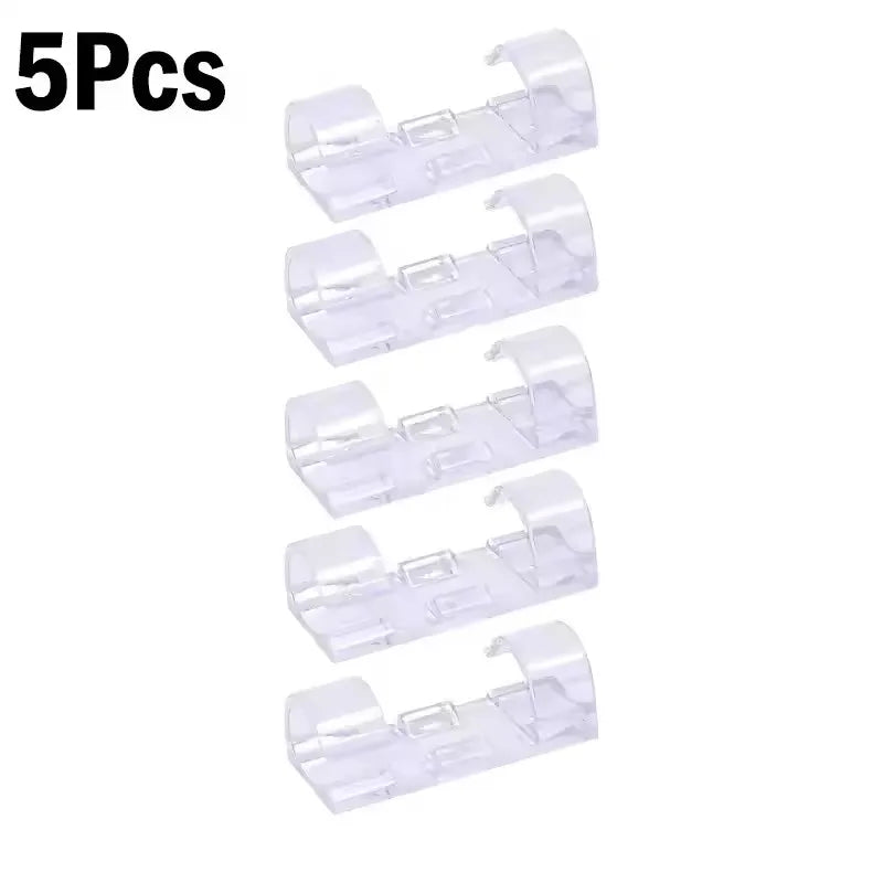 Self-Adhesive Cable Clips - ABS Cord Holders in 20-Piece and 16-Piece Sets for Desk, Home and Car, Everstock