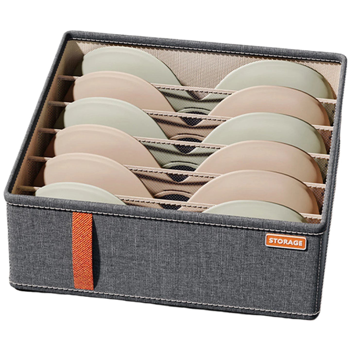Wardrobe Clothes Organizer - 6 to 20 Grid Drawer Compartments for Trousers, Jeans, Underwear & Socks, Everstock