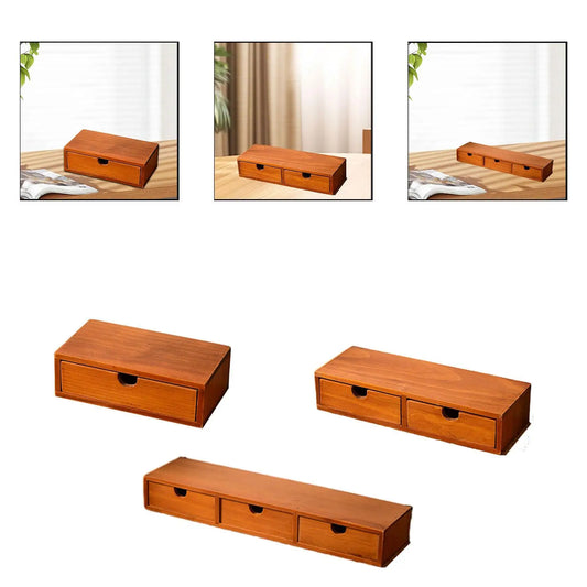 Desk Organizer with Drawer - Rustic Wood Storage Box with Coffee Pod Holder for Entryway, Dresser & Desktop, Everstock
