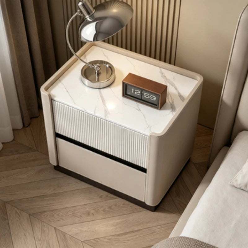 Bedside Nightstand with Storage - Minimalist Modern Bedroom Side Table, 45 x 40 x 50 cm, No Assembly Required, Everstock
