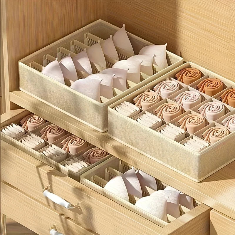 Underwear Drawer Organizer Set - Storage Boxes for Socks, Panties & Bras, Cabinet & Wardrobe Storage, Everstock