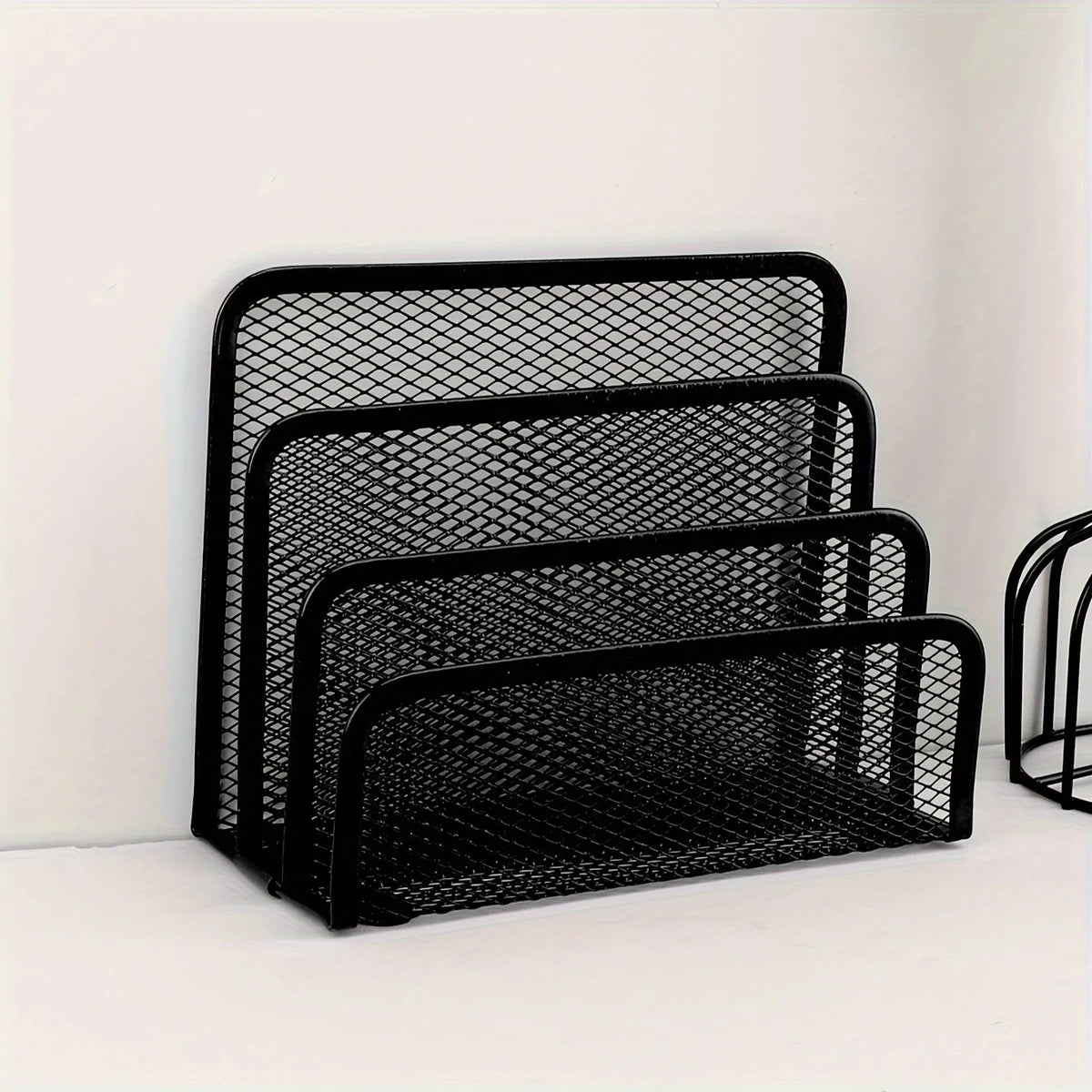 Mesh Letter Sorter - Metal Desktop Organizer with Envelope, Card and Document Slots for an Office Desk, Everstock