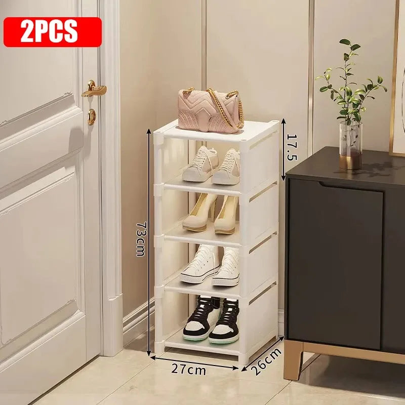 Stackable Shoe Rack Organizer - Non-Woven Fabric Shoe Storage with Steel Frame for Closet and Under-Bed, Everstock