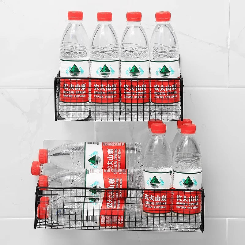 Wall-Mounted Storage Rack - No-Drill Iron Shelf for Coats, Caps & Everyday Essentials in Bedroom & Entryway, Everstock