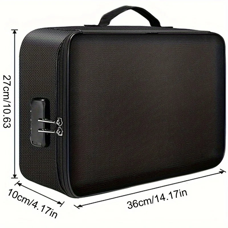 Fireproof Document Organizer with Lock - 8-Layer Water-Resistant File Box for Home Safe Storage, Everstock
