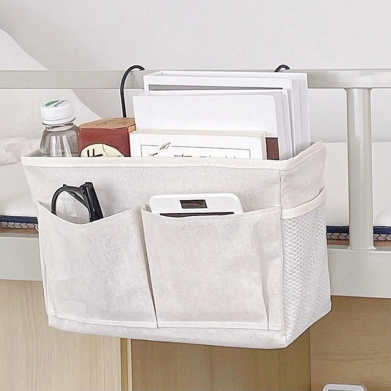 Bedside Hanging Basket - Soft Fabric Bunk Bed Caddy for Books, Phones and Remotes in Dorm Rooms, Everstock