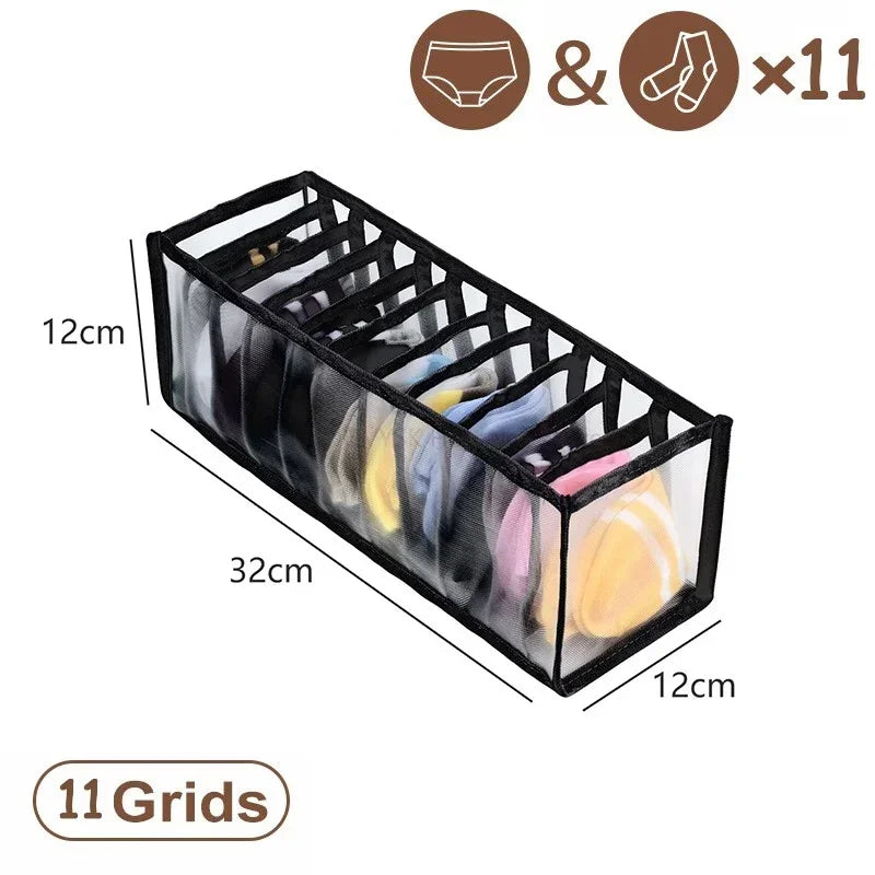 Closet Underwear Organizer Box - Wardrobe Drawer Dividers for Bras, Socks & Folded Clothes, Everstock