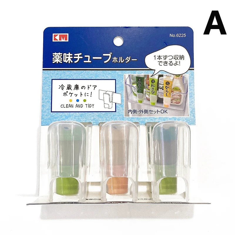 Fridge Door Storage Rack - Clip-On Clear Organizer Shelf for Sauce Packets & Small Items, No Tools, Everstock