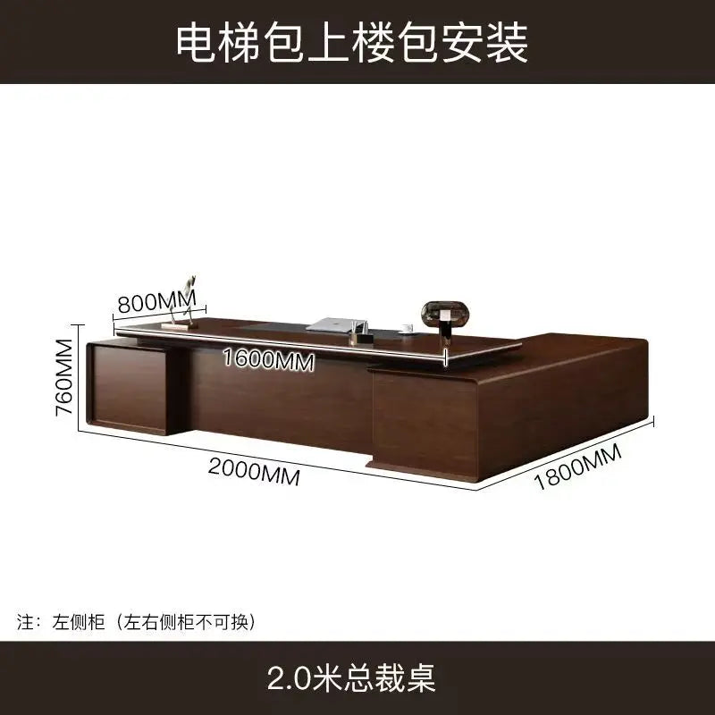 L Shape Luxury Organizer Computer table With Storage standing Gaming Work executive office desk with drawers Office Furniture