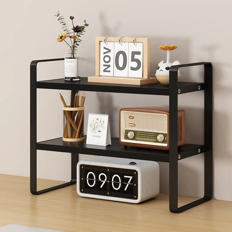 Multi-Layer Desk Organizer Rack - Layered Desktop Storage Shelf for Books, Files and Stationery, Student Desk, Everstock