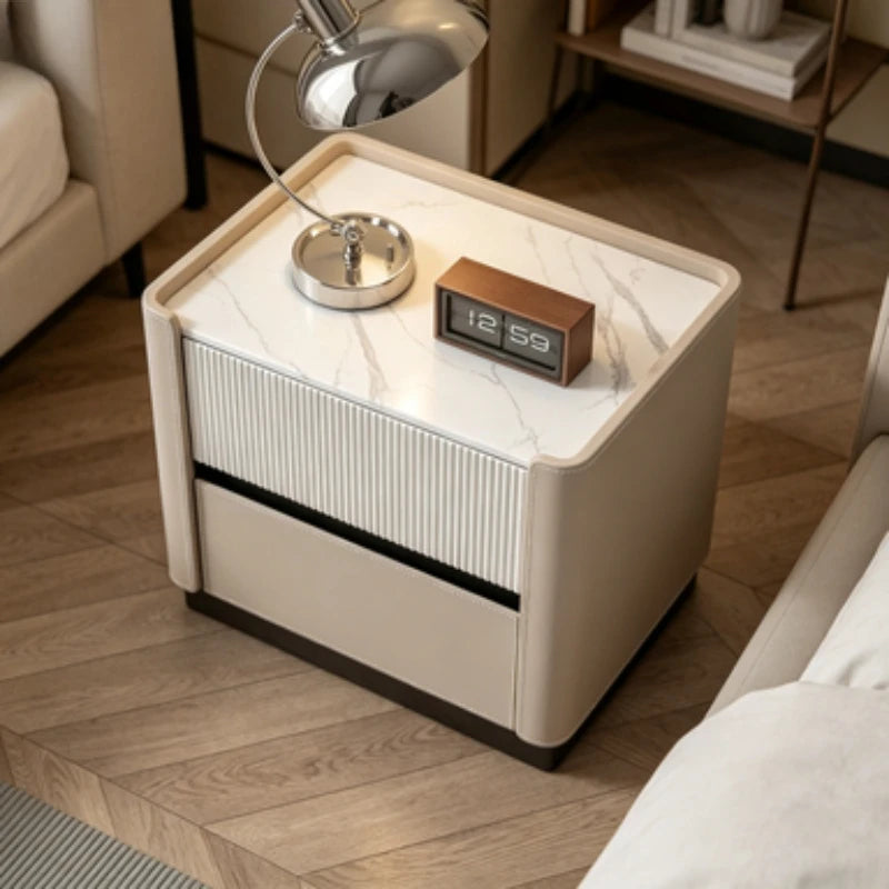 Bedside Nightstand with Storage - Minimalist Modern Bedroom Side Table, 45 x 40 x 50 cm, No Assembly Required, Everstock