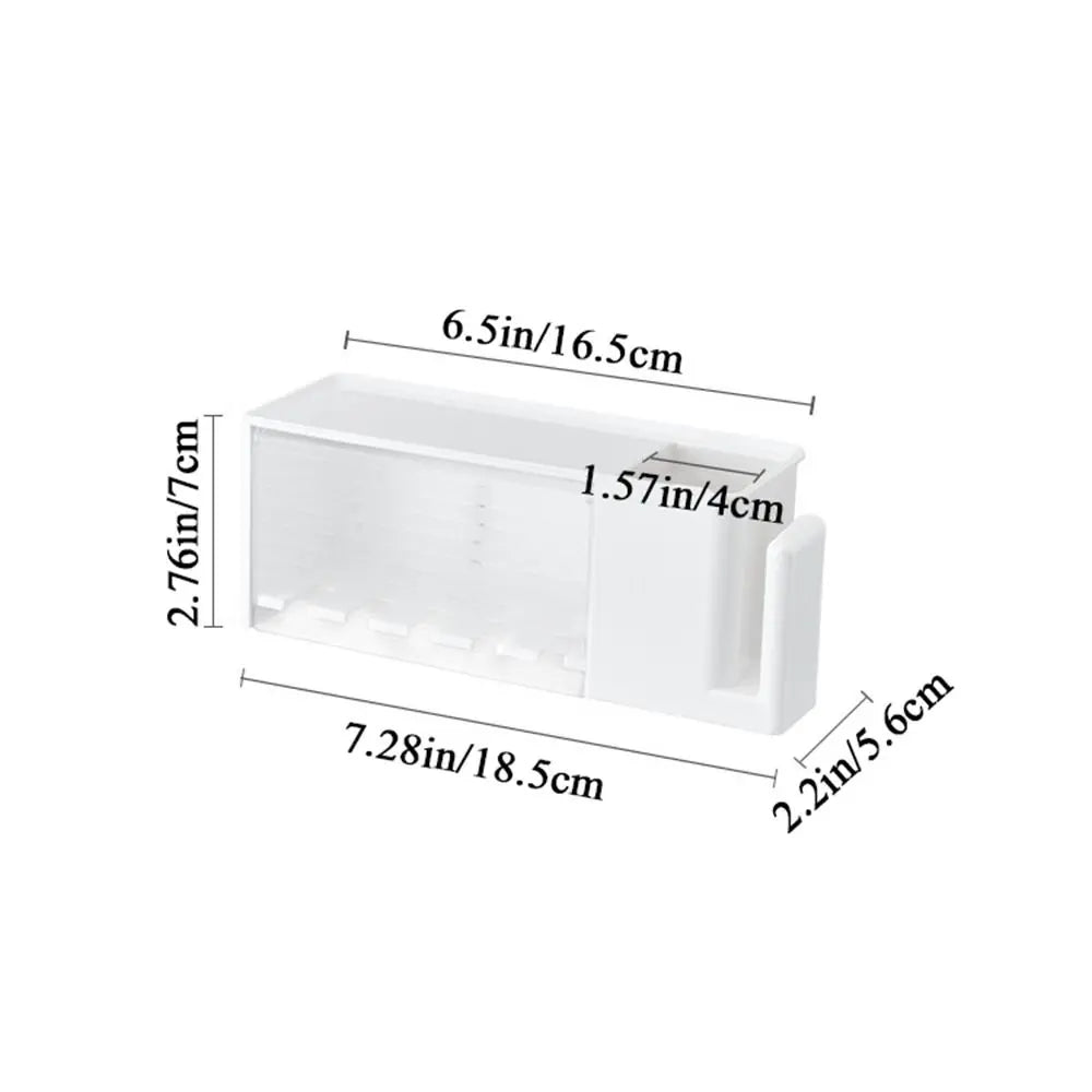 Suction Cup Toothbrush Holder - Wall-Mounted Toiletries Storage Rack, Everstock