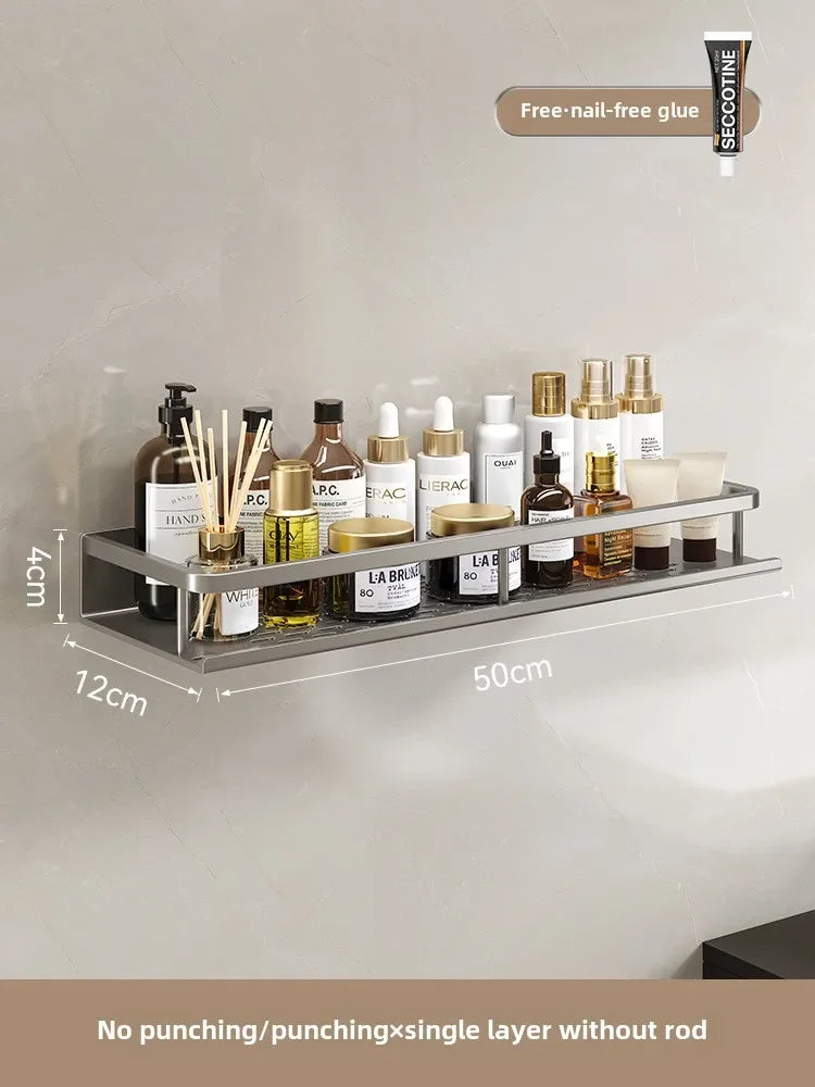 Non-Perforated Wall Storage Rack - Shower Gel Holder for Washbasin & Hand Washing Area, Everstock