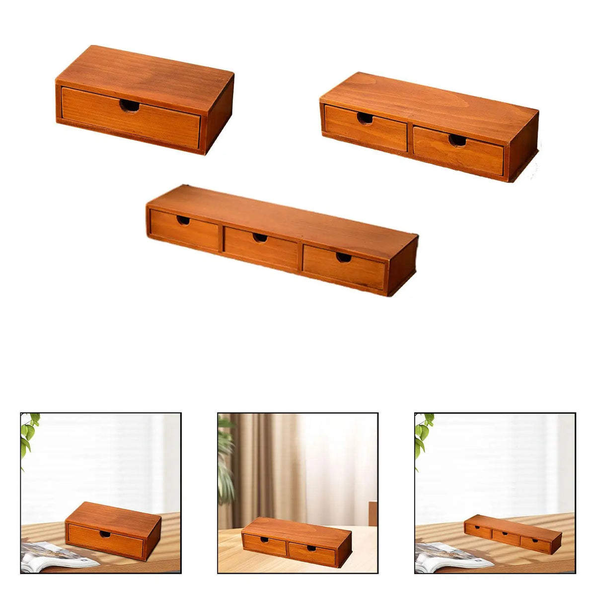 Desk Organizer with Drawer - Rustic Wood Storage Box with Coffee Pod Holder for Entryway, Dresser & Desktop, Everstock