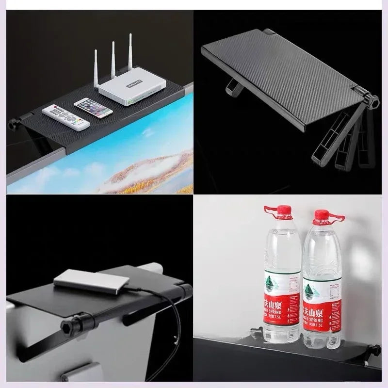 TV Top Shelf Organizer - Adjustable Monitor Stand Rack for Router & Desktop Storage, Everstock