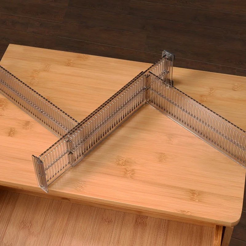 Adjustable Drawer Partition - Punch-Free Plastic Drawer Divider for Closet, Bedroom & Cabinet Storage, Everstock