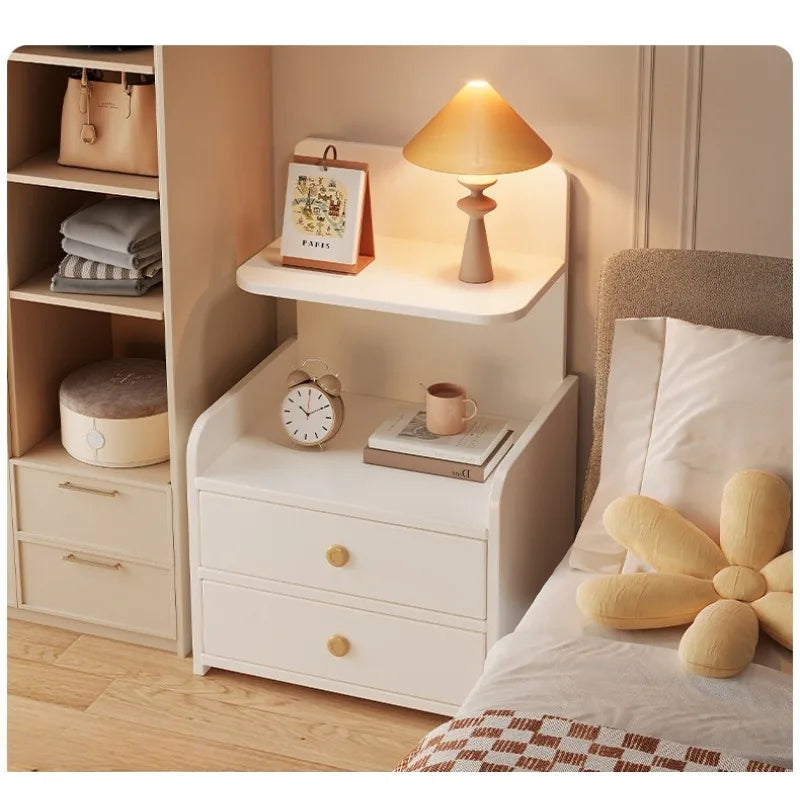 Wooden Nightstand Cabinet - Compact Bedside Storage Unit for Dorms, Guest Rooms and Rental Bedrooms, Everstock