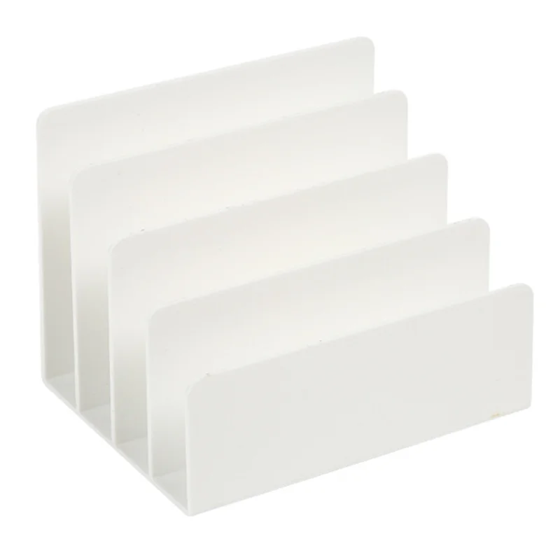 4-Section Desktop File Organizer - Folder Sorter for Mail, Stationery and Electronics, 22.7 x 17.7 x 17.7 cm, Everstock