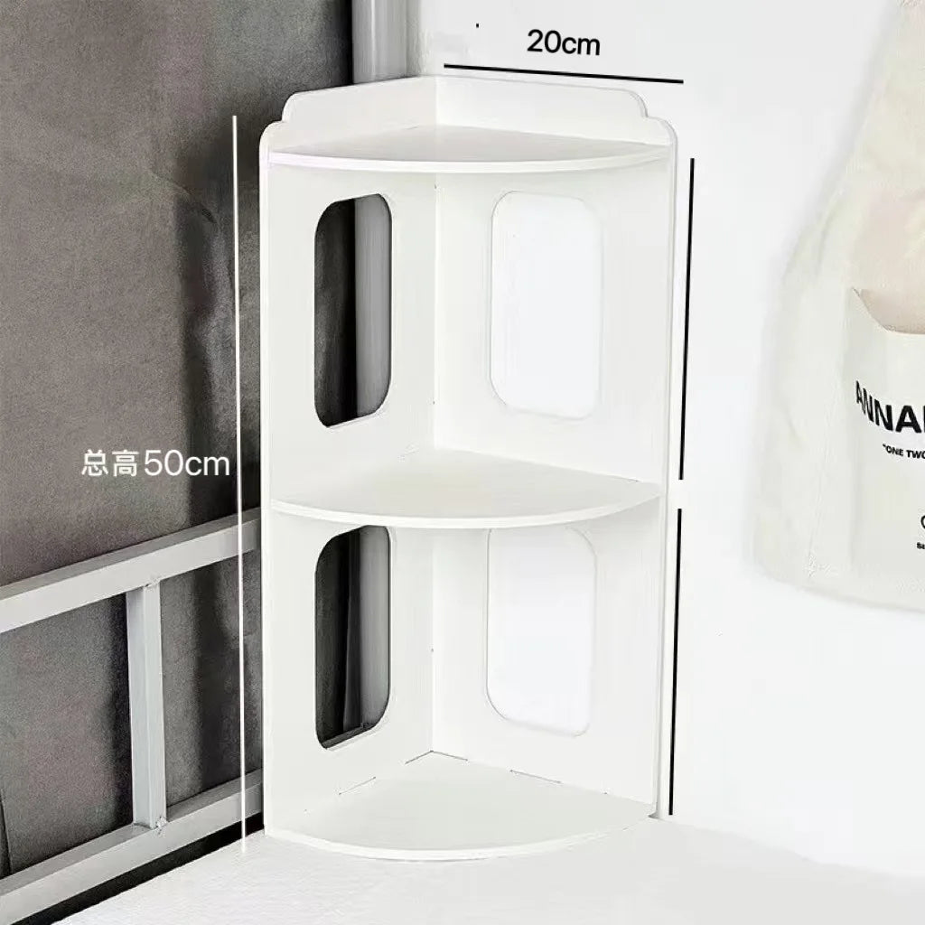 Corner Desk Organizer - Layered Plastic Storage Rack for Stationery, Cosmetics & Dorm Desktop Sundries, Everstock