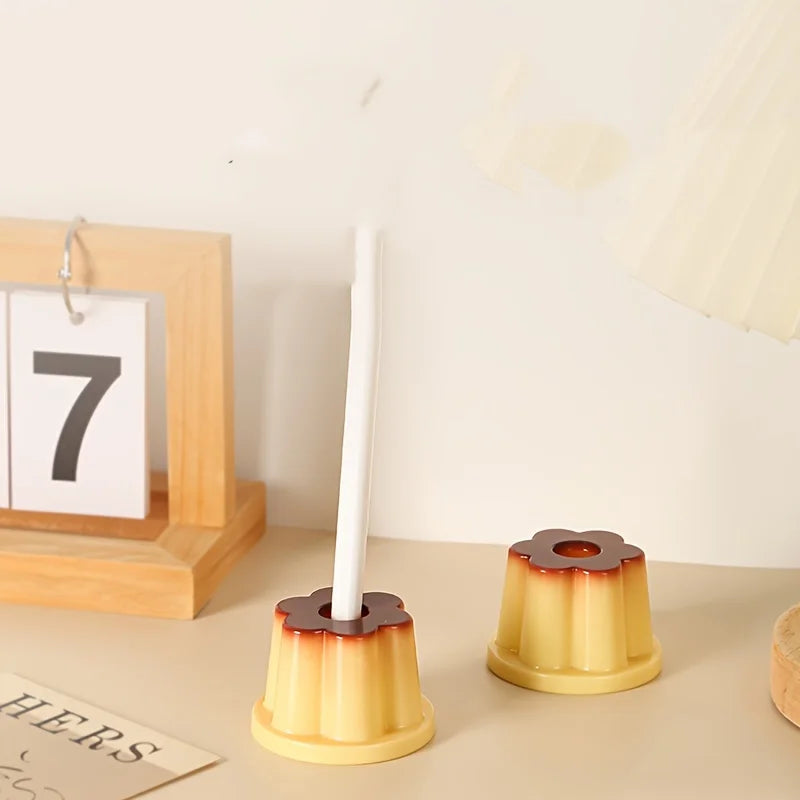 Novelty Pen Holder - Pudding Shape Desk Organizer Cup for Pens, Pencils and Brushes, Home Office Desk, Everstock