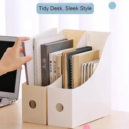 Adjustable Desk File Organizer - Desktop Document Holder and Shelf Bookend Set for Students, Office and Study Desks, Everstock