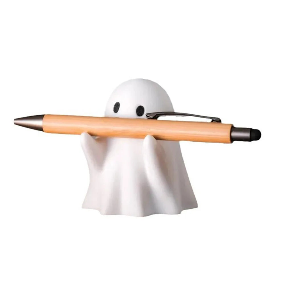 Pen Holder Cup - Ghost Shape Plastic Desk Organizer for Pens, Pencils and Brushes, Halloween Desk Decor, Everstock