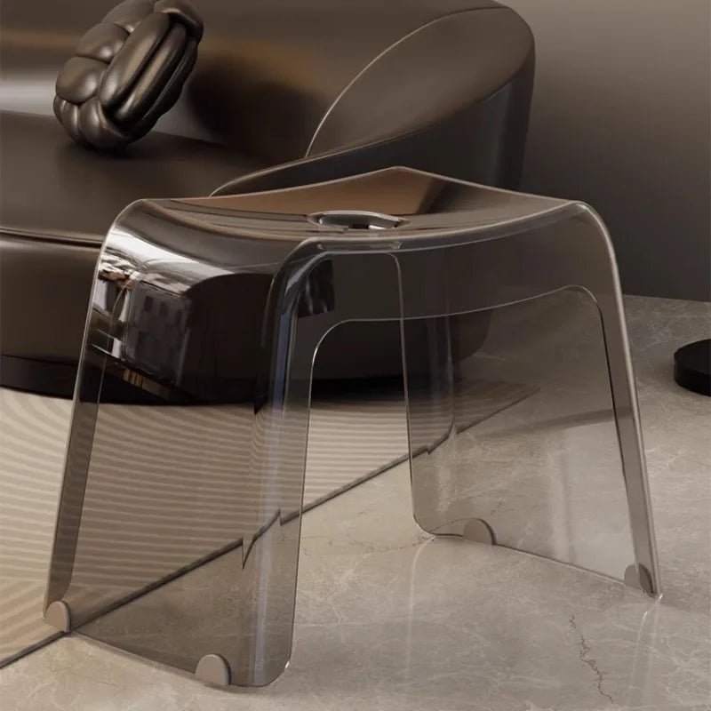 Stackable Shoe Changing Stool - Plastic Ottoman Footrest, 100kg Load Capacity, 24 x 39.5 x 28cm for Entryway, Everstock