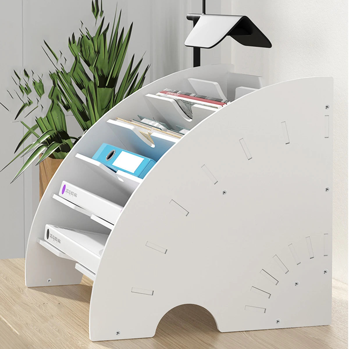 7-Tier Desktop File Organizer - White Vertical Document Sorter for Letters, Folders and Mail, Everstock