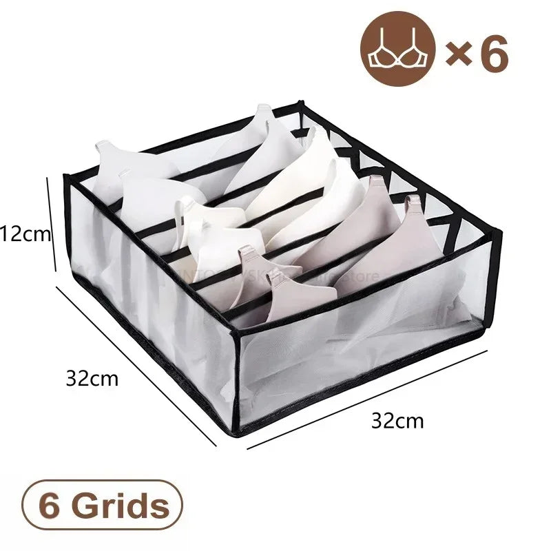 Closet Underwear Organizer Box - Wardrobe Drawer Dividers for Bras, Socks & Folded Clothes, Everstock