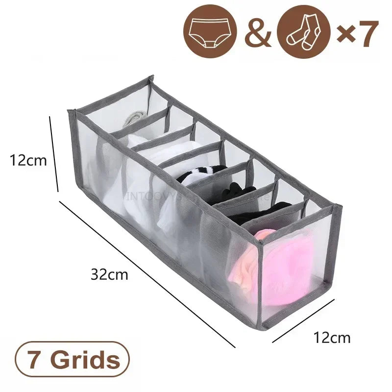 Closet Underwear Organizer Box - Wardrobe Drawer Dividers for Bras, Socks & Folded Clothes, Everstock