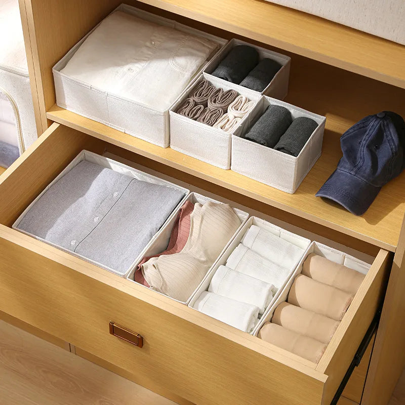 Cabinet & Drawer Storage Box - Foldable Wardrobe Organizer for Bras, Underwear, Socks & Pants, Everstock