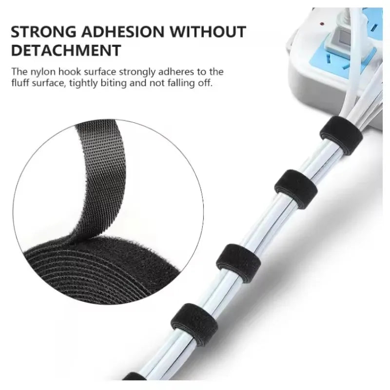 Reusable Cable Ties - Tearable Roll Cord Organizer Straps for Chargers, Desk Leads and Travel, Everstock