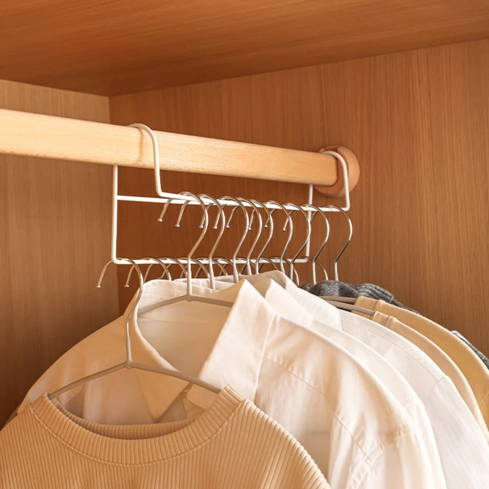 Space-Saving Closet Hanger Rod - Staggered High-Low Metal Rack for Wardrobe Storage, Everstock