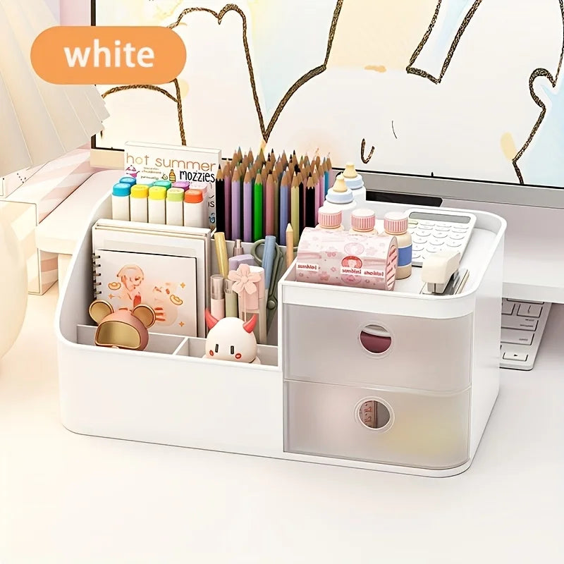 Large-Capacity Pen Holder Organizer - Desktop Storage for Desks & Drawers, Space-Saving, Everstock