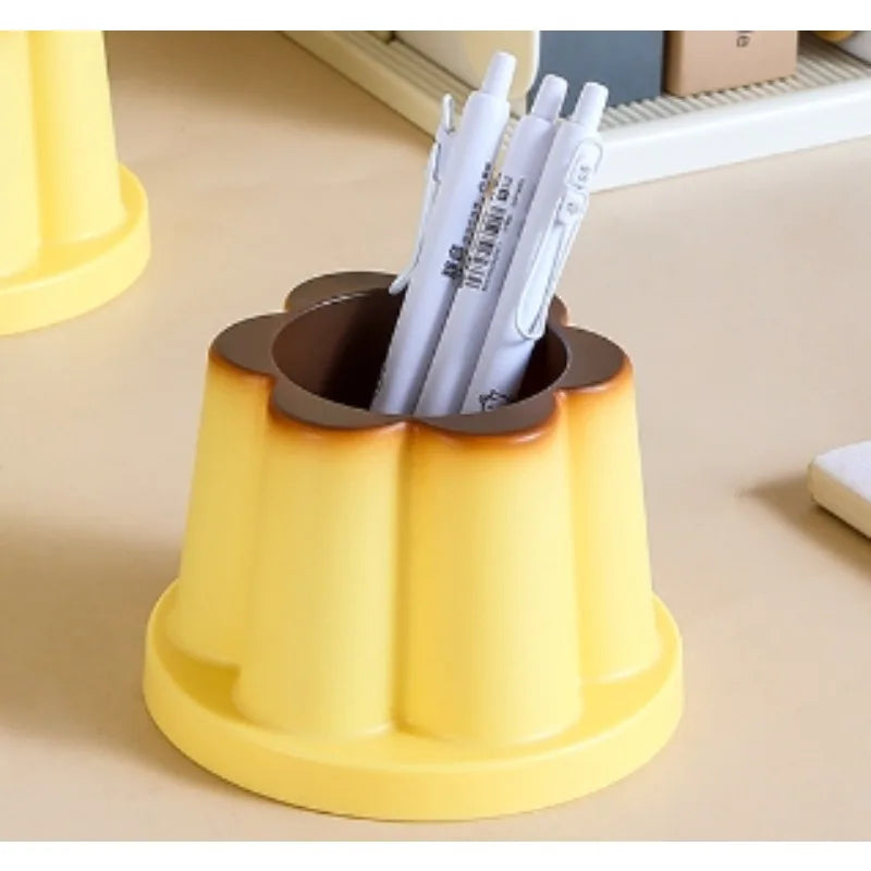 Novelty Pen Holder - Pudding Shape Desk Organizer Cup for Pens, Pencils and Brushes, Home Office Desk, Everstock