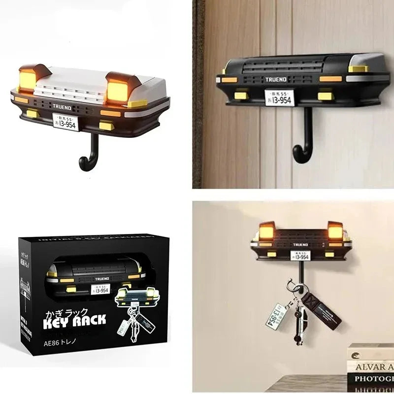 Retro Headlight Key Rack - ABS Wall Key Holder with Hook for Hallway, Garage and Car Enthusiast Gifts, Everstock