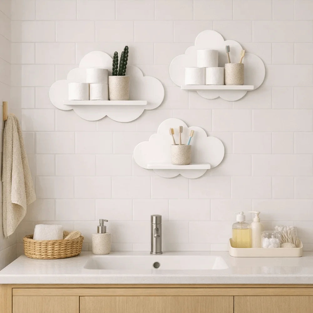Wooden Wall Shelf - Minimalist 25 x 20 cm Floating Display Rack for Bedroom, Hallway & Small Spaces, Everstock